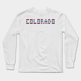 Pixel Hockey State Colorado 2017 Long Sleeve T-Shirt